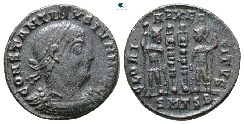 Constantine II, as Caesar AD 317-337. Thessaloniki
Follis Æ

18 mm, 2,87 g
...