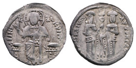 Andronicus II Palaeologus, with Michael IX AD 1282-1328. Constantinople. Basilikon AR