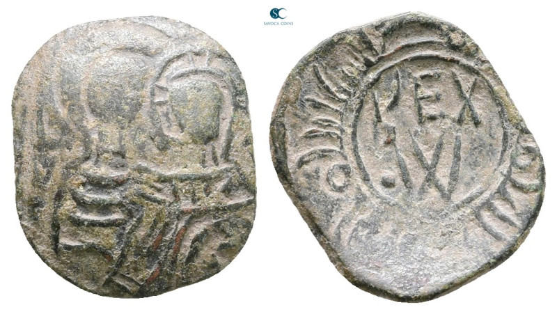 Italy. Messina. Guglielmo I il Malo (the Bad) AD 1154-1166. 
Follaro Æ

11 mm...