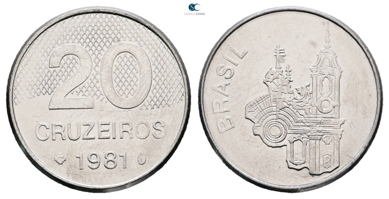 Brazil. AD 1981. 
20 Cruzeiros

 mm, 6,5 g



Uncirculated