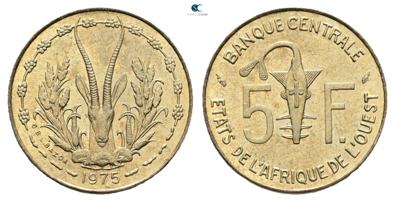 British East Africa . AD 1975. 
5 Francs

 mm, 3 g



Uncirculated