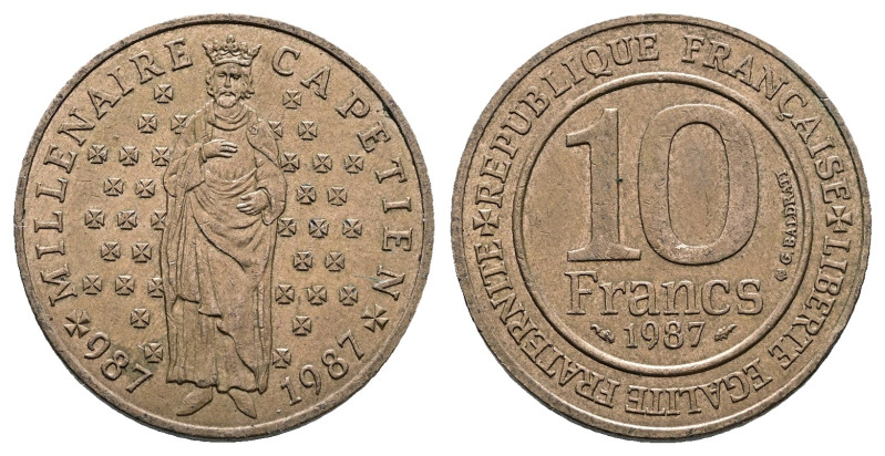 France. AD 1987. 
10 Francs

 mm, 10 g



Extremely Fine