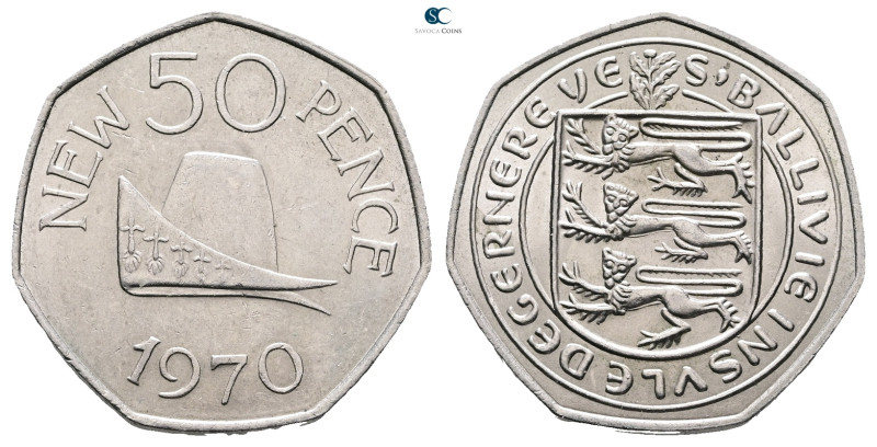 Guernesy. AD 1970. 
50 Pence

 mm, 12,56 g



Uncirculated