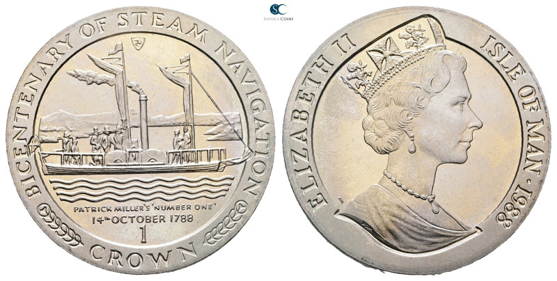 Isle of Man. AD 1988. Steam Boat
1 Crown

 mm, 28,28 g



Proof