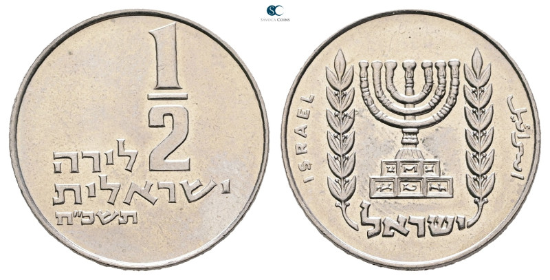 Israel. AD 1968. 
1/2 Lira

 mm, 6,8 g



Uncirculated