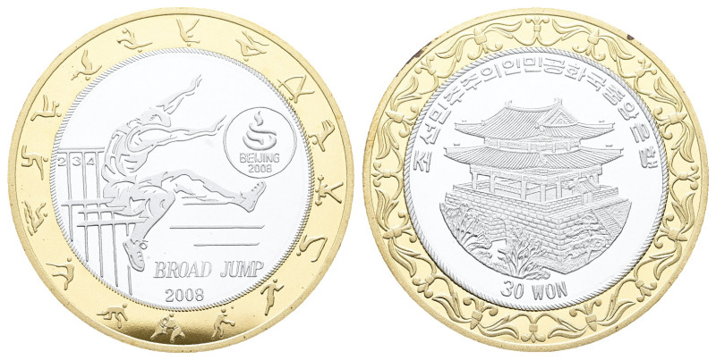 North Korea. AD 2008. Olympic Games Peking
30 Won

 mm, 14,5 g



Proof