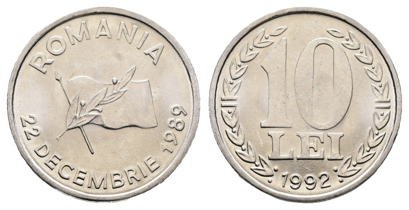 Romania. AD 1992. 
10 Lei

 mm, 4,56 g



Uncirculated