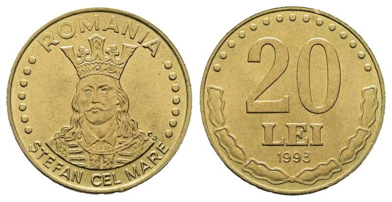 Romania. AD 1993. 
20 Lei

 mm, 5,0 g



Uncirculated