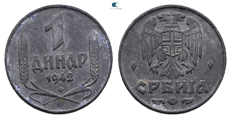 Serbia. AD 1942. 
1 Dinar

 mm, 3 g



Extremely Fine