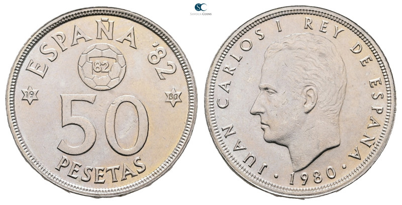 Spain. AD 1980. 
50 Pesetas

 mm, 12,56 g



Mint State