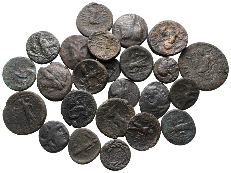 Lot of ca. 24 greek bronze coins / SOLD AS SEEN, NO RETURN! 

Very Fine