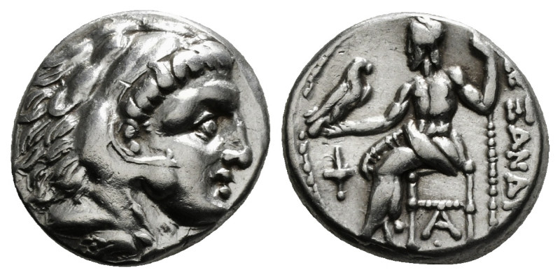 KINGS OF MACEDON. Alexander III 'the Great' (336-323 BC). drachm. .
Obv: Head of...