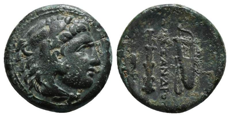 KINGS OF MACEDON. Alexander III 'the Great' (336-323 BC). Ae. Uncertain mint in ...