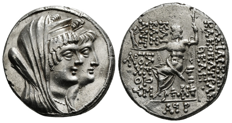 SELEUKID KINGS OF SYRIA. Cleopatra Thea and Antiochos VIII (125-121 BC). Tetradr...