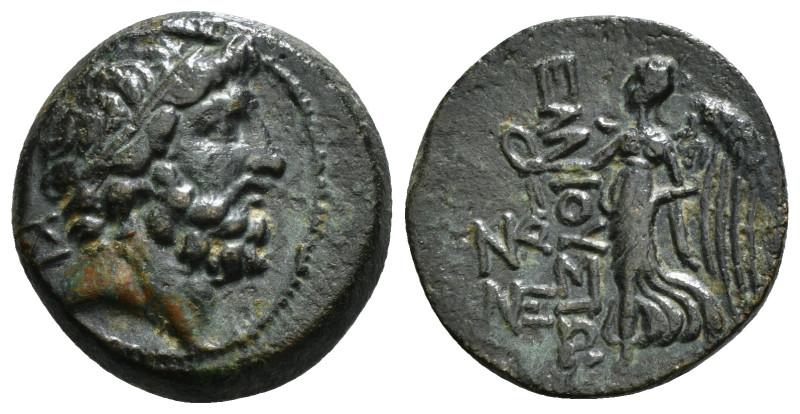 CILICIA. Elaioussa Sebaste. Ae (1st century BC).
Obv: Laureate head of Zeus righ...