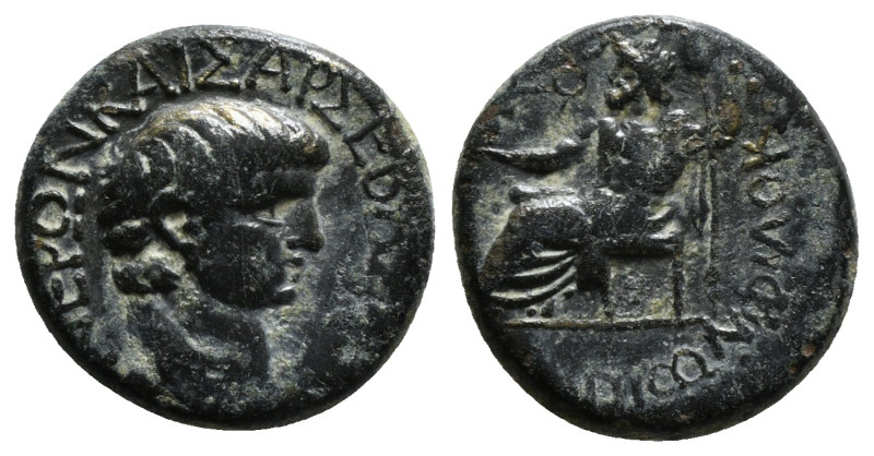 PHRYGIA. Synnada. Nero, 54-68. Ti. K. Pison. NEPΩN KAICAP ΣEBAΣTOΣ Bare head of ...