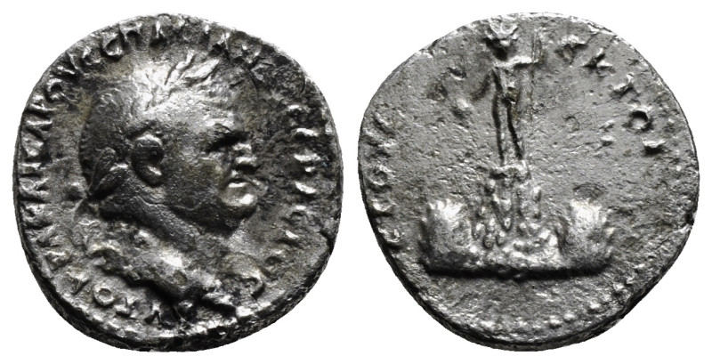 CAPPADOCIA, Caesarea. Vespasian. 69-79 AD. AR Drachm Dated year 6=73-74 AD. Laur...