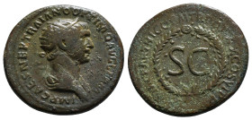 TRAJAN (98-117). Semis. Rome. for circulation in Syria.
Obv: IMP CAES NER TRAIANO OPTIMO AVG GERM.
Radiate and draped bust righ.
Rev: DAC PARTHICO P M...