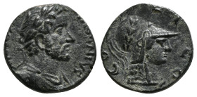 LYCAONIA. Iconium. Antoninus Pius (138-161). Ae.
Obv: ANTONINVS AVG PIVS.
Laureate, draped and cuirassed bust of Antoninus Pius right.
Rev: COL ICO.
H...