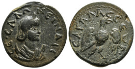 Pisidia. Sagalassos. Salonina AD 254-268 Obv : ϹΕ ϹΑΛΩΝΕΙΝΑ , draped and diademed bust of Salonina, right, on crescent. Obv : ϹΑΓΑΛΑϹϹΕΩΝ,eagle standi...