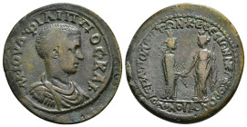 PHRYGIA. Hierapolis. Homonoia with Ephesos. Philip II (Caesar, 244-247). Ae.
Obv: M IOVΛ ΦΙΛΙΠΠΟC KAI.
Bareheaded, draped and cuirassed bust right.
Re...