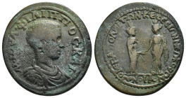 PHRYGIA. Hierapolis. Homonoia with Ephesos. Philip II (Caesar, 244-247). Ae.
Obv: M IOVΛ ΦΙΛΙΠΠΟC KAI.
Bareheaded, draped and cuirassed bust right.
Re...