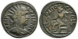 PHRYGIA. Hierapolis. Pseudo-autonomous. Time of the Antonines (138-192). Ae.
Obv: ΛAIPBHNOC.
Turreted and draped bust of Apollo Lairbenos right.
Rev: ...