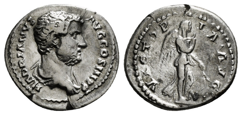 Hadrian. (117-138 AD) AR Denarius. Rome. Obv: HADRIANVS AVG COS III PP. laureate...