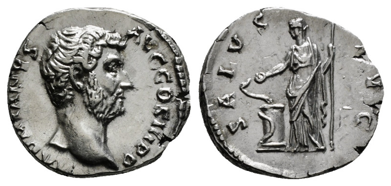 HADRIAN (117-138). Denarius. Rome. Obv : HADRIANVS AVG COS III P P, laureate hea...