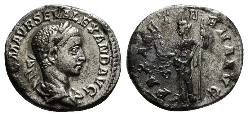 SEVERUS ALEXANDER (222-235). Denarius. Rome.
Obv: IMP C M AVR SEV ALEXAND AVG.
L...