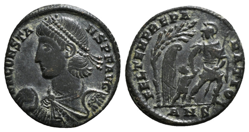 CONSTANS (337-350). Follis. 
Obv: D N CONSTANS P F AVG.
Diademed, draped and cui...