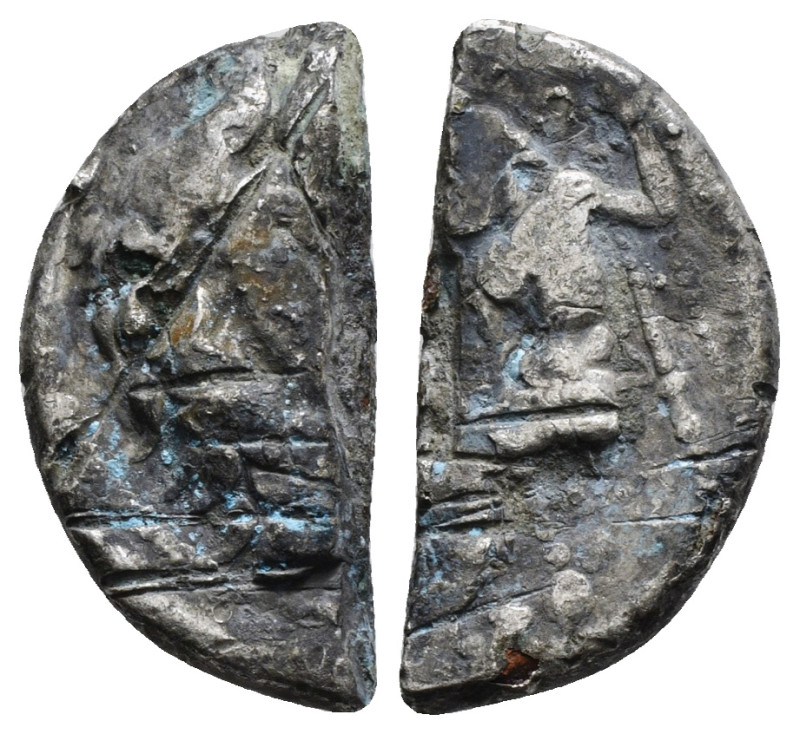 Cut Greek Coin AR. 8,63 g - 28,38 mm