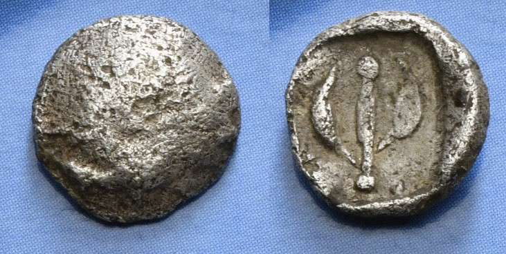 Greek Coin obol AR. 0,77 g