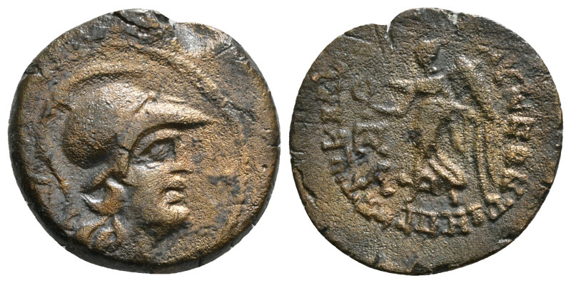 CILICIA. Seleukeia. Ae (2nd-1st centuries BC).
Obv: Helmeted head of Athena righ...