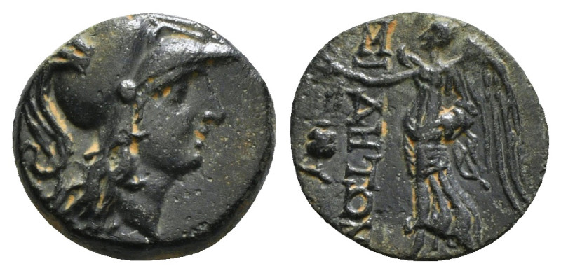 PAMPHYLIA. Side. Ae (Circa mid 1st to 2nd century AD).
Obv: Helmeted head of Ath...