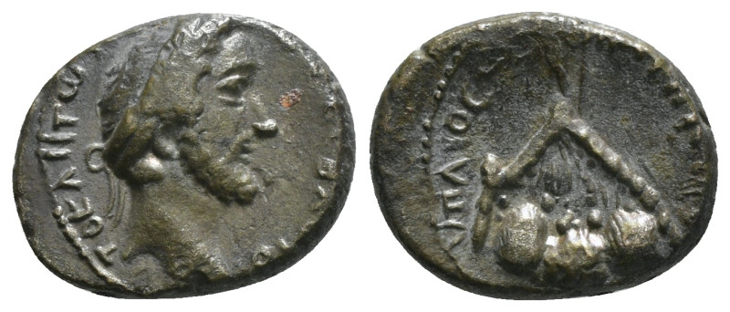 CAPPADOCIA. Caesarea. Antoninus Pius (138–161). Ae.
Obv: ANTWNEINOC CEBACTOC.
La...