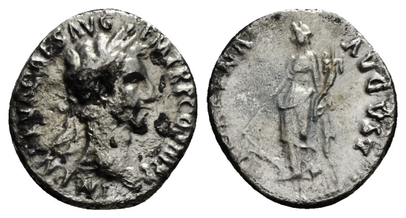 NERVA (96-98). Denarius. Rome.
Obv: IMP NERVA CAES AVG P M TR P COS II P P.
Laur...