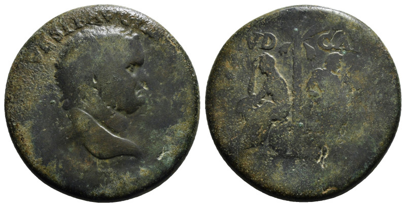 Titus, Judea. (79-81 AD). Orichalcum sestertius. Thrace, 80-81 AD. Obv: IMP T CA...