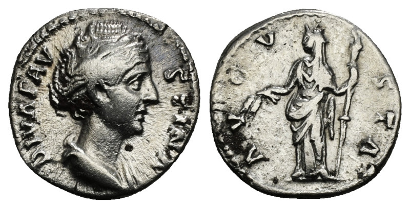 DIVA FAUSTINA I (Died 140/1). Denarius. Rome. Struck under Antoninus Pius. 3,34 ...