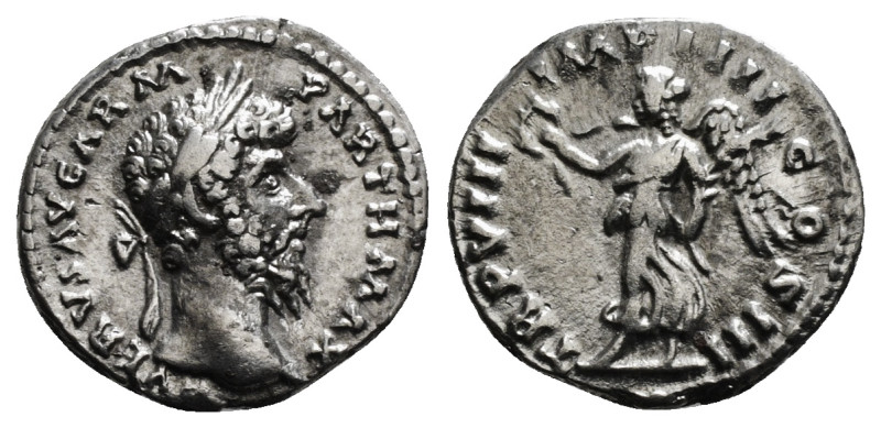 LUCIUS VERUS (161-169). Denarius. Rome.
Obv: L VERVS AVG ARM PARTH MAX.
Laureate...