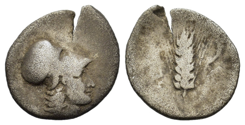 Italy. Southern Lucania. Metapontion, c. 325-275 BC. AR Diobol (12,5mm, 0.8g). H...