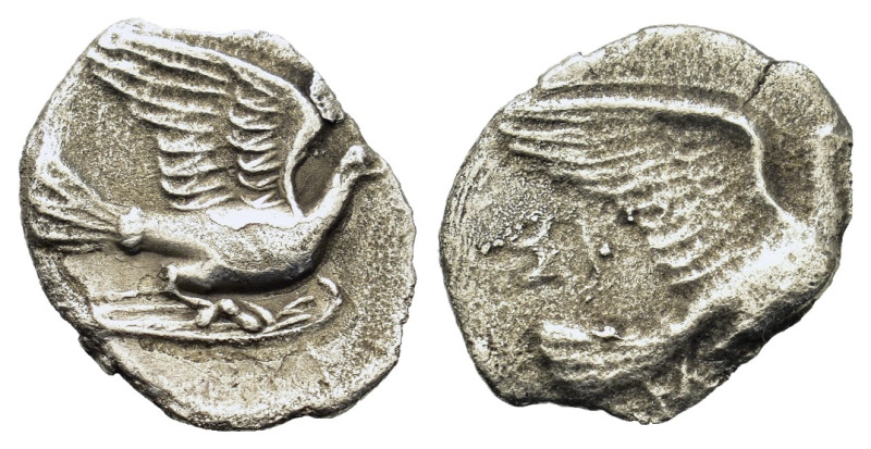 Sikyonia, Sikyon, c. 370-340/30 BC. AR Obol (11,5mm, 0.4g). Dove flying right; Σ...