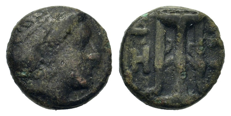 Mysia, Kyzikos, c. 3rd century BC. Æ (9,7mm, 1.1g). Head of Kore Soteira right, ...