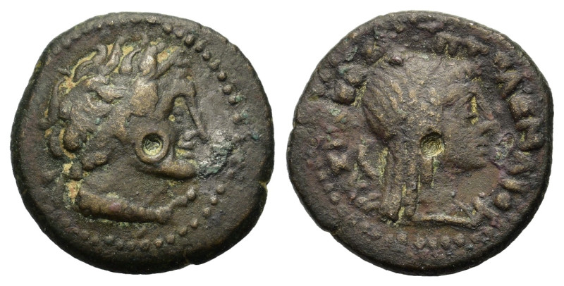 Kings of Egypt. Ptolemy III Euergetes (246-222 BC). Æ Dichalkon (15,4mm, 2.2g). ...