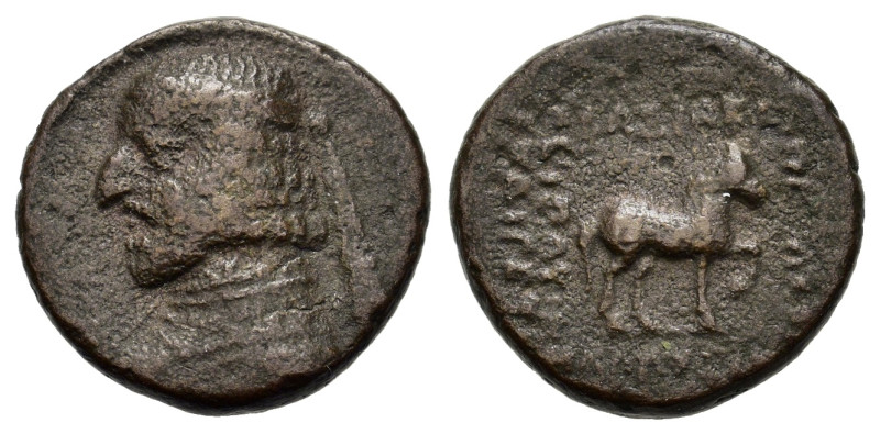 Kings of Parthia. Arsakes XVI (78/7-62/1 BC). Æ Tetrachalkon (16mm, 3.2g). Ekbat...