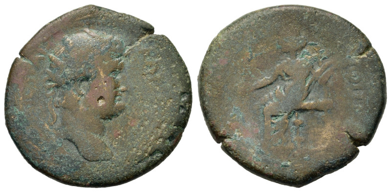 Hadrian (117-138). Macedon, Amphipolis. Æ (27mm, 13g). Radiate head r. R/ Amphip...