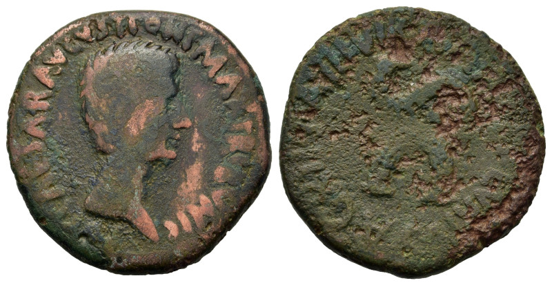 Augustus (27 BC-14 AD). Æ As (27mm, 11.2g). Rome, 7 BC. P. Lurius Agrippa, money...