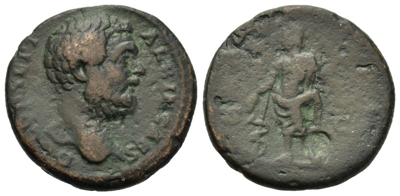 Clodius Albinus (Caesar, AD 193-195). Æ As (24,2mm, 9.4g). Rome, AD 194-195. Bar...