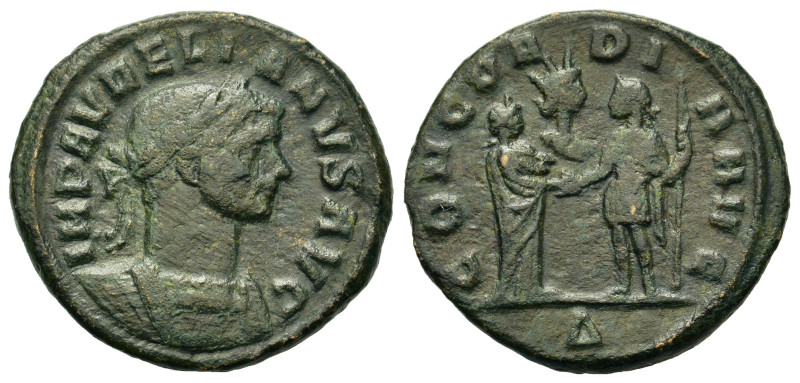 Aurelian (270-275). Æ As (24,6mm, 6.9g). Rome, AD 274. Laureate and cuirassed bu...