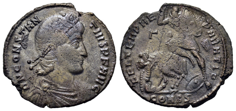 Constantius II (337-361). Æ Follis (22mm, 3.7g). Constantinople, AD 348-351. Pea...